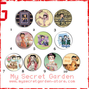 Betty Boop - Pinback Button Badge Set 1a or 1b ( or Hair Ties / 4.4 cm Badge / Magnet / Keychain Set )
